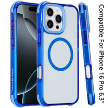 For iPhone 16 Pro 6.3in Case Magnetic Circle Shockproof Corner + Tempered Glass