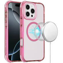 For iPhone 16 Pro 6.3in Case Magnetic Circle Shockproof Corner + Tempered Glass