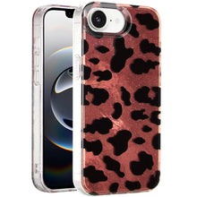 For iPhone 16e Case Glossy In Mold Design Print with Glitter + Tempered Glass