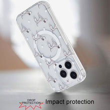 For iPhone 14 PRO MAX 6.7 in. Case Dual Layer TPU No Fade Design Magnetic Circle
