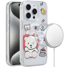 For iPhone 15 Pro Max Case Dual Layer TPU Magnetic Circle + 2 Tempered Glass