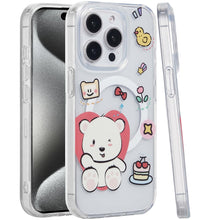 For iPhone 15 Pro Max Case Dual Layer TPU Magnetic Circle + 2 Tempered Glass