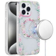 For iPhone 15 Pro Max Case Dual Layer TPU Magnetic Circle + 2 Tempered Glass