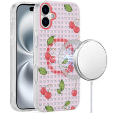 For iPhone 16 Plus 6.7in Case 2 Layer TPU Design Magnetic Circle +Tempered Glass