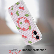 For iPhone 16 Plus 6.7in Case 2 Layer TPU Design Magnetic Circle +Tempered Glass