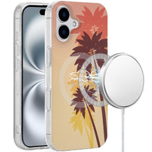 For iPhone 16 Plus 6.7in Case 2 Layer TPU Design Magnetic Circle +Tempered Glass