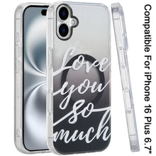For iPhone 16 Plus 6.7in Case 2 Layer TPU Design Magnetic Circle +Tempered Glass