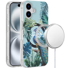 For iPhone 16 Plus 6.7in Case 2 Layer TPU Design Magnetic Circle +Tempered Glass
