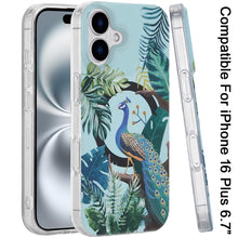 For iPhone 16 Plus 6.7in Case 2 Layer TPU Design Magnetic Circle +Tempered Glass