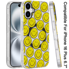 For iPhone 16 Plus 6.7in Case 2 Layer TPU Design Magnetic Circle +Tempered Glass