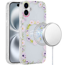 For iPhone 16 Plus 6.7in Case 2 Layer TPU Design Magnetic Circle +Tempered Glass