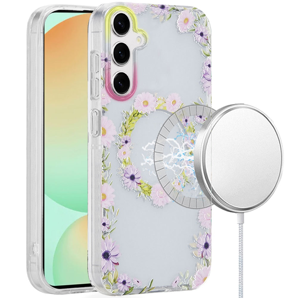 For Samsung Galaxy S24 FE Case Dual Layer TPU In Mold Design Magnetic Circle