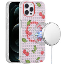For iPhone 12 Pro Max Case Dual Layer TPU Design Magnetic Circle +Tempered Glass