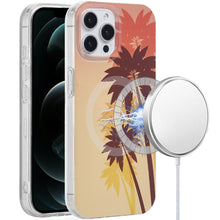 For iPhone 12 Pro Max Case Dual Layer TPU Design Magnetic Circle +Tempered Glass