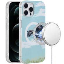 For iPhone 12 Pro Max Case Dual Layer TPU Design Magnetic Circle +Tempered Glass