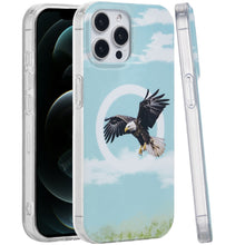 For iPhone 12 Pro Max Case Dual Layer TPU Design Magnetic Circle +Tempered Glass