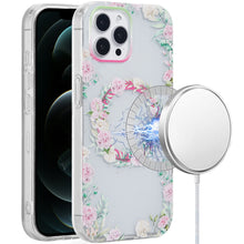 For iPhone 12 Pro Max Case Dual Layer TPU Design Magnetic Circle +Tempered Glass