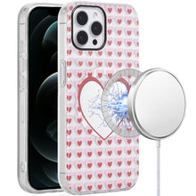For iPhone 12 Pro Max Case Dual Layer TPU Design Magnetic Circle +Tempered Glass