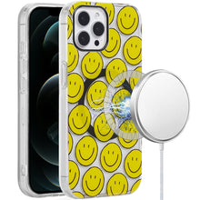 For iPhone 12 Pro Max Case Dual Layer TPU Design Magnetic Circle +Tempered Glass