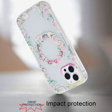 For iPhone 12 Pro Max Case Dual Layer TPU Design Magnetic Circle +Tempered Glass