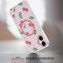 For iPhone 16 6.1inch Case Dual Layer TPU Design Magnetic Circle +Tempered Glass