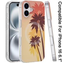 For iPhone 16 6.1inch Case Dual Layer TPU Design Magnetic Circle +Tempered Glass