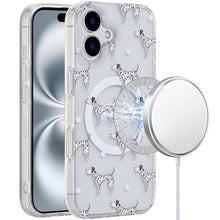 For iPhone 16 6.1inch Case Dual Layer TPU Design Magnetic Circle +Tempered Glass