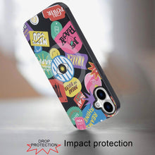 For iPhone 16 6.1inch Case Dual Layer TPU Design Magnetic Circle +Tempered Glass