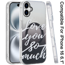 For iPhone 16 6.1inch Case Dual Layer TPU Design Magnetic Circle +Tempered Glass