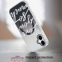 For iPhone 16 6.1inch Case Dual Layer TPU Design Magnetic Circle +Tempered Glass