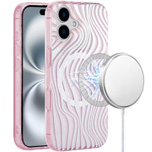 For iPhone 16 6.1inch Case Dual Layer TPU Design Magnetic Circle +Tempered Glass