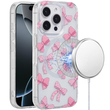 For iPhone 16 Pro 6.3in Case 2 Layer TPU Design Magnetic Circle + Tempered Glass