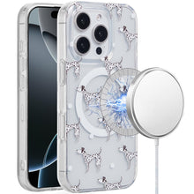 For iPhone 16 Pro 6.3in Case 2 Layer TPU Design Magnetic Circle + Tempered Glass