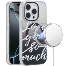 For iPhone 16 Pro 6.3in Case 2 Layer TPU Design Magnetic Circle + Tempered Glass