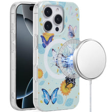 For iPhone 16 Pro 6.3in Case 2 Layer TPU Design Magnetic Circle + Tempered Glass