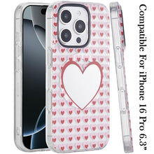 For iPhone 16 Pro 6.3in Case 2 Layer TPU Design Magnetic Circle + Tempered Glass