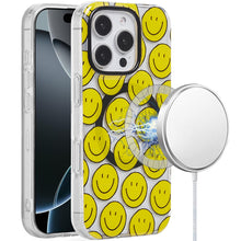 For iPhone 16 6.1inch Case Dual Layer TPU Design Magnetic Circle +Tempered Glass