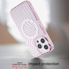 For iPhone 16 Pro 6.3in Case 2 Layer TPU Design Magnetic Circle + Tempered Glass