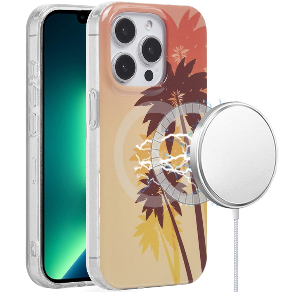 For iPhone 13 Pro Max 6.7 inch Case Dual Layer TPU Design Magnetic Circle Cover