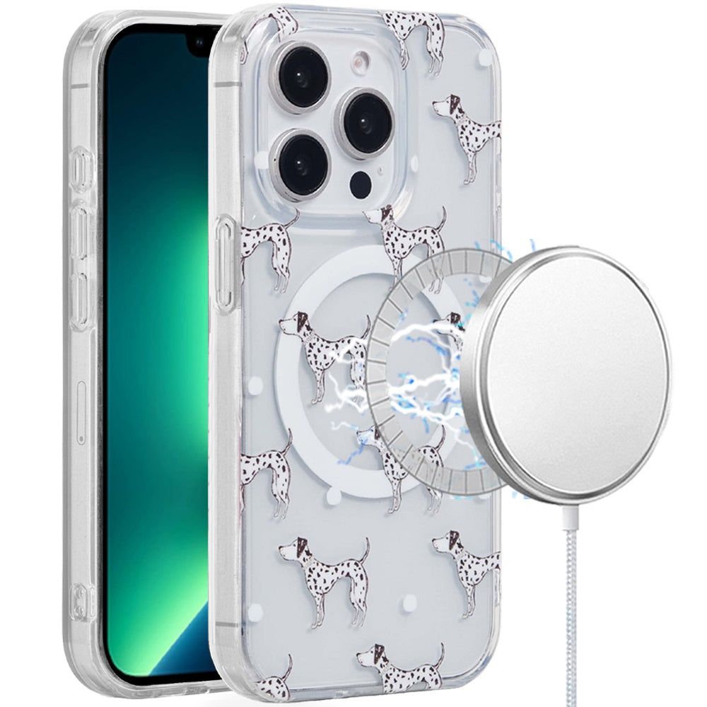 For iPhone 13 Pro Max 6.7 inch Case Dual Layer TPU Design Magnetic Circle Cover