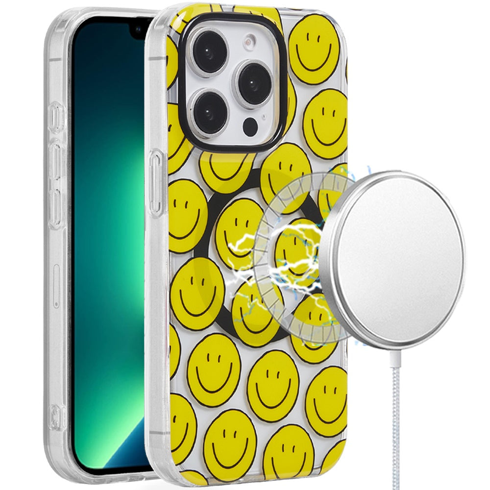 For iPhone 13 Pro Max 6.7 inch Case Dual Layer TPU Design Magnetic Circle Cover