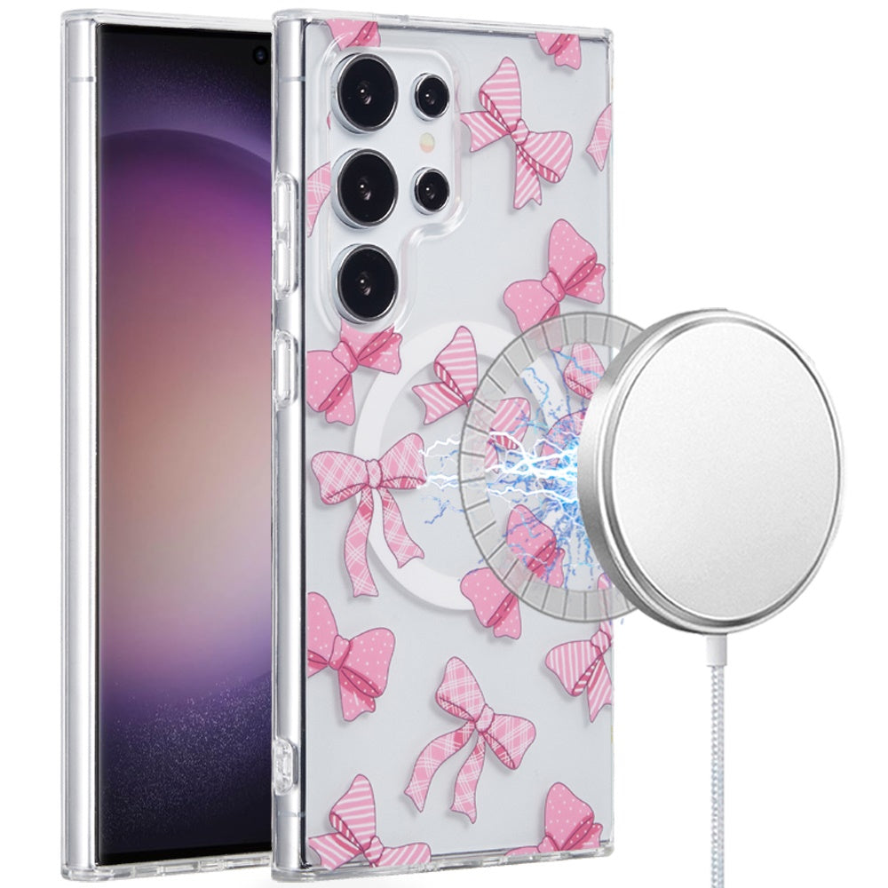 For Samsung S23 Ultra Case Dual Layer TPU In Mold Design Magnetic Circle Cover