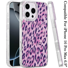 For iPhone 16 PRO MAX Case In Mold Design Dual Layered Cover + Tempered Glass