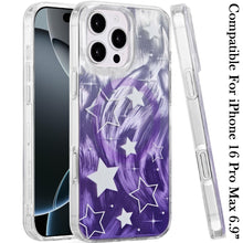 For iPhone 16 PRO MAX Case In Mold Design Dual Layered Cover + Tempered Glass
