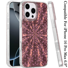 For iPhone 16 PRO MAX Case In Mold Design Dual Layered Cover + Tempered Glass