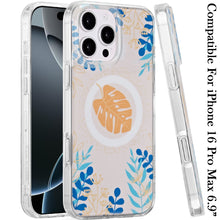 For iPhone 16 PRO MAX Case In Mold Design Dual Layered Cover + Tempered Glass