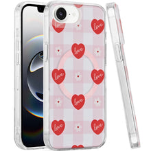 For iPhone 16e Case In Mold Design Dual Layer Magnetic Circle + Tempered Glass