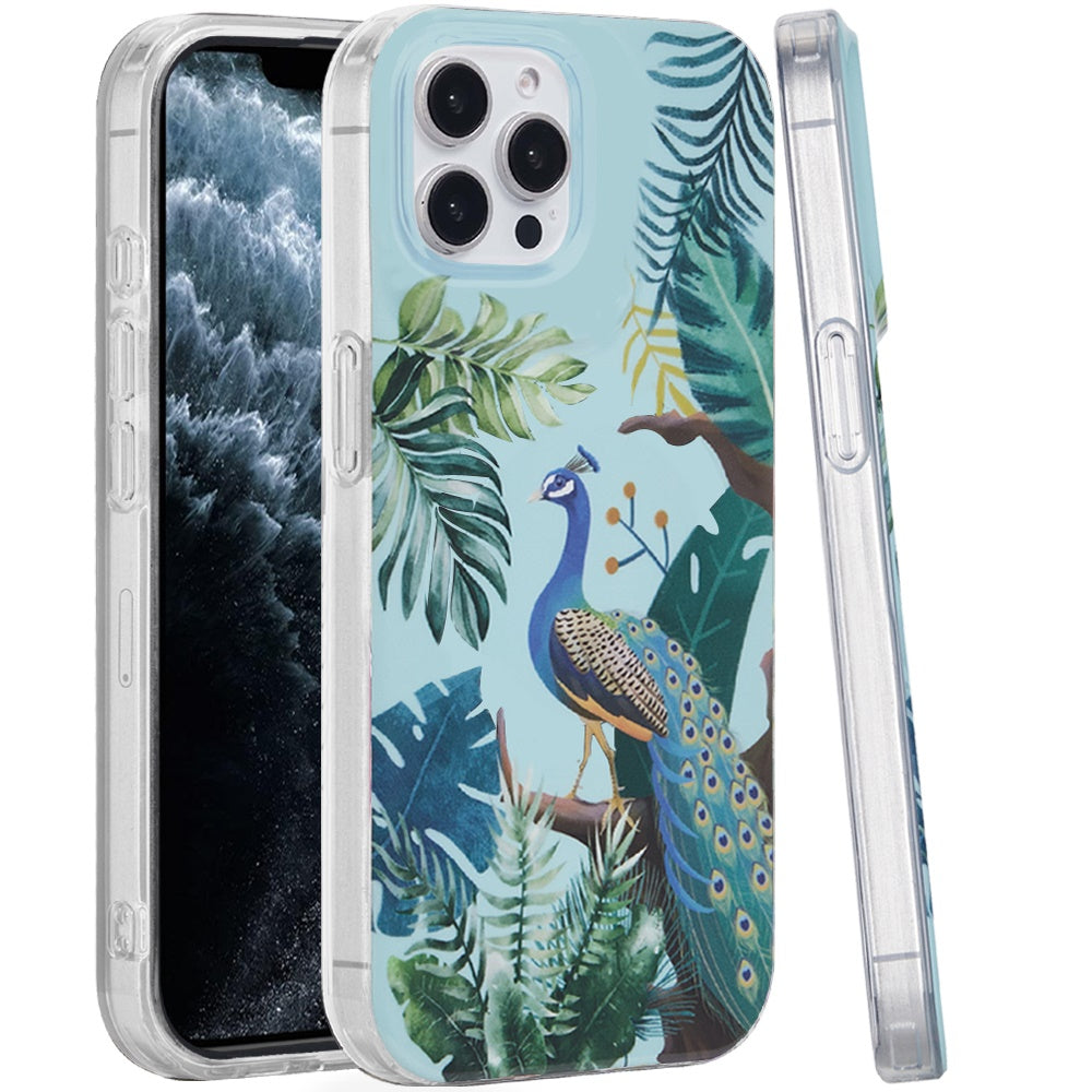 For iPhone 11 Pro Max Case Dual Layer Design TPU Phone Cover + Tempered Glass