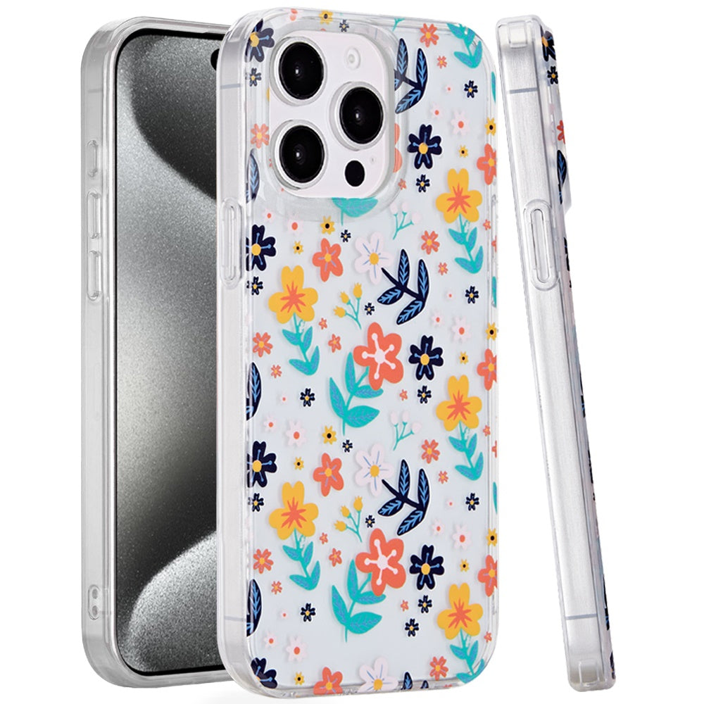 For iPhone 15 Pro Max Case Dual Layer Design TPU Phone Cover + 2 Tempered Glass