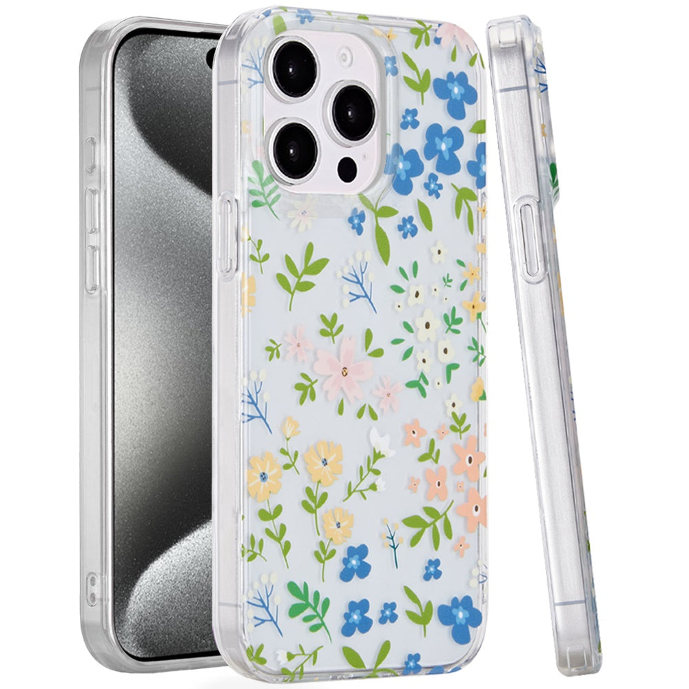 For iPhone 15 Pro Max Case Dual Layer Design TPU Phone Cover + 2 Tempered Glass